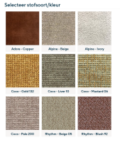 Escabel poef - Ø45 - Alpine - Beige 05 - Unique Collection